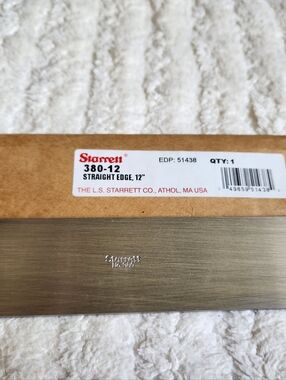 Starrett 12-inch Straight Edge; for Art, Design and Home Projects
